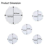 RESINWORLD Resin Tray Mold, 1Pc Thick Rectangle Tray Mold with 4 Pack Square Coaster Molds + 1 Pcs Large Resin Tray Mold + 4 Pack Geode Agate Coaster ResinWorld