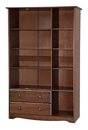 Palace Imports 100% Solid Wood Grand Wardrobe/Armoire/Closet w/Shelves & Drawers, Mocha, 45.75" w x 72" h x 20.75" d. Renewable Eco-Friendly Wood, Palace Imports