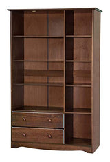 Palace Imports 100% Solid Wood Grand Wardrobe/Armoire/Closet w/Shelves & Drawers, Mocha, 45.75" w x 72" h x 20.75" d. Renewable Eco-Friendly Wood, Palace Imports