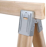 Century Drill & Tool 72990 2x4 Saw Horse Brackets, Set of 2, Galvanized, Compact Storage Century Drill & Tool
