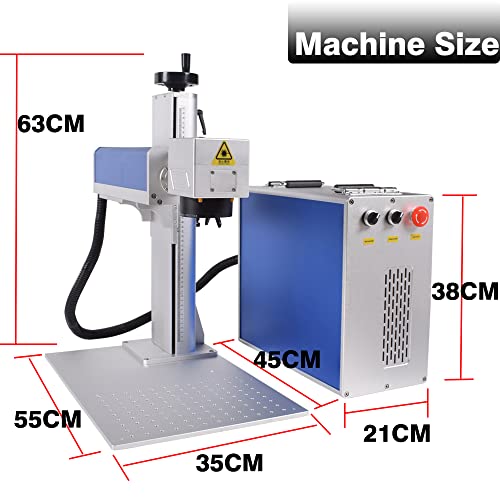 50W Fiber Laser Engraver JPT Raycus QB MAX 30W 50W Fiber Marking Machine with 80mm Rotary Axis Metal Laser Engraving Machine with Red Dot Pointer Ovsuqu