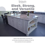 35 1/2-inch H 5-inch W 5-inch D Cabinet Columns, Btowin 2Pcs Unfinished Tapered Rubberwood Replacement Island Legs for Large Dining Table & Kitchen Btowin