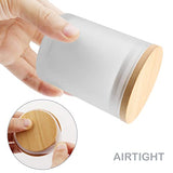 GOTIDEAL 12 Pack 9 OZ Frosted White Candle Jars with Bamboo Lids for Making Candles Supplies, Bulk Empty Candle Containers Tins Small Glass Jars for GOTIDEAL