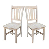International Concepts Pair of Slat Back Chairs, Unfinished IC International Concepts