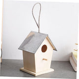 BESPORTBLE Outdoor Bird House Hanging Birdhouse Hummingbird Nest Unfinished Wood Birdhouse Bird Nest Desktop Ornament Birdhouse to Paint Bird Hut BESPORTBLE