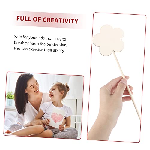 DECHOUS 14pcs Handmade Wand Unfinished Fairy Wand Party Streamers Unpainted Fairy Stick Wands for Girls Bulk Craft Supplies Bulk Gifts for Wand Kit DECHOUS