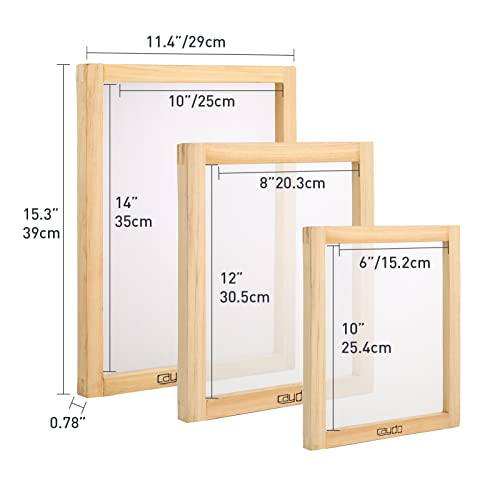 Caydo 54 Pieces Screen Printing Kit with 50W LED UV Exposure Screen Printing Light, 6 Color Screen Printing Ink, Screen Printing Photo Emulsion, Caydo