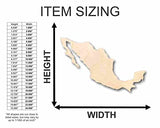 Unfinished Wood Mexico Shape - Country - Craft - up to 24" DIY 14" / 1/2" 24 Hour Crafts