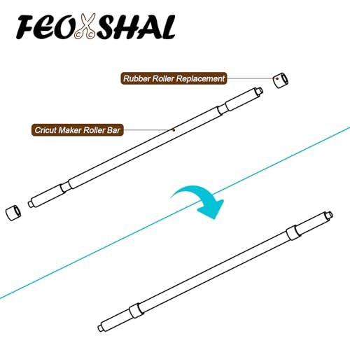 Rubber Roller Replacement Compatible with Cricut Maker/Maker 3, Mat Guide Rubbers for Cricut Repair Accessories… FEOXSHAL