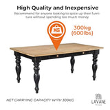 La Vane 29x3.5x3.5inch Chunky Farmhouse Table Legs, Set of 4 Unfinished Rubber Wood Replacement Table Legs for Bench Coffee Table Dining Table La Vane