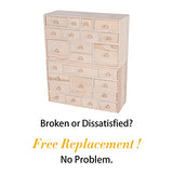 Vencer Set of 2 Wooden Countdown to Christmas Advent Calendar,Craft Storage Organizer with 24 Drawers,DIY Unfinished Wood,Apothecary Cabinet,Kids Vencer