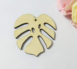 20PCS Palm Leaf Unfinished DIY Wood Decoration,Wood Monstera Leaf Earrings Scrapbooking Crafts Accessory (2.5") RUIXUAN