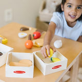 Melissa & Doug Food Groups - 21 Wooden Pieces and 4 Crates, Multi - Play Food Sets For Kids Kitchen, Pretend Food, Toy Food For Toddlers And Kids Melissa & Doug