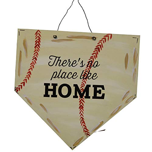 Home Base Plate Cutout Unfinished Wood Sports Décor Baseball Softball Door Hanger Everyday MDF Shape Canvas Style 1 (6") Diverse Woodworking