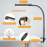 ShineTech LED Desk Lamp for Home Office, Eye-Caring Desk Light with Clamp, 3 Colors Stepless Brightness Adjustable Flexible Gooseneck, USB Adapter ShineTech