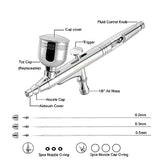 Nasedal Upgraded Dual-Action Airbrush kit with 40PSI Air Compressor Air Brush Model Paint for Car Nail Makeup Cake Decoration Art Drawing Craft nasedal