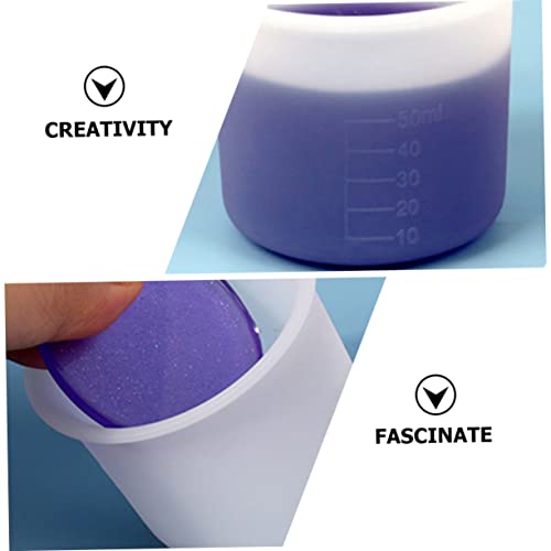 MAGICLULU 6pcs 50ml Silicone Measuring Cup Laundry Detergent Measuring Cup Resin Tools Resin Measuring Cups DIY Material Epoxy Resin Supplies MAGICLULU