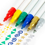 Made By Me Horizon Group USA Acrylic Paint Pens, 6-Pack, Paint Pens for Rock Painting, Stone, Ceramic, Glass, Wood, Fine-Tip, Easy-to-Use, Long Made By Me