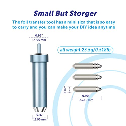 Foil Transfer Tool Replacement for Cricut Maker and Maker 3, Explore, Explore One & Explore Air 2/3, Including Fine, Medium and Bold Blades FAGOO