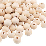 PH PandaHall 740pcs 16mm Natural Wood Beads Round Wood Beads with 3mm Hole Large Wooden Beads Wooden Loose Beads Wooden Spacer Beads for Crafts DIY PH PandaHall