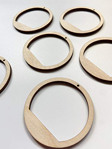 ALL SIZES BULK (12pc to 100pc) Unfinished Wood Laser Circle Flat Hoop Rounds Cutout Teardrop Shape with Cutouts Dangle Earring Jewelry Blanks Shape Texan Wood Crafts