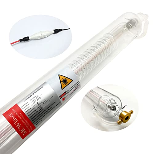US Stock MCWlaser 150W Laser Tube Actual 150W - 180W Length 1800mm Dia 80mm Glass Tube with 10000hrs MTTF for CO2 Laser Engraver Cutting Machine MCWlaser