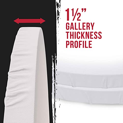 U.S. Art Supply 30 inch Diameter Round Gallery Depth 1-1/2" Profile Stretched Canvas 2-Pack - Acrylic Gesso Triple Primed 12-Ounce 100% Cotton - WoodArtSupply