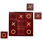 Juvale 9.5-inch Wooden Tic Tac Toe Game, Decorative Coffee Table Games for Kids, Family and Adults Juvale