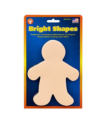 Hygloss Products People Paper Cut Outs Culturally Diverse Family, Cardstock, 5" Wee Kid-24 ct, 5-Inch, Assorted 24 Count Hygloss