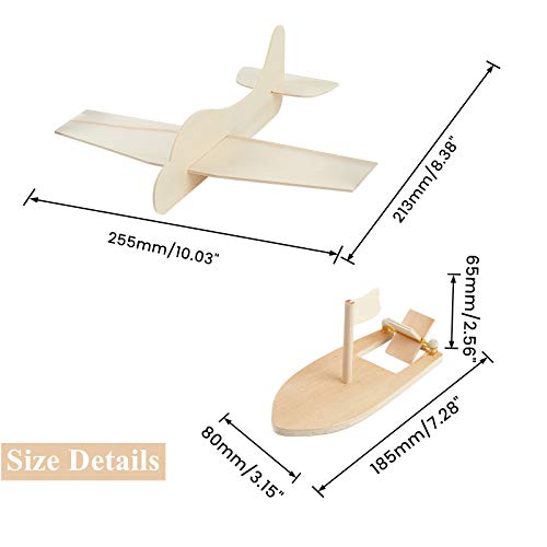 6 Pack DIY Wood Boat Model Wooden Sailboat Craft Wooden Boat Model Kits –  WoodArtSupply