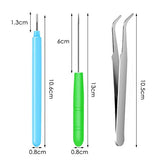 12 Pack Paper Quilling Tools Slotted Kit, Different Sizes Rolling Curling Quilling Needle Pen Paper Cardmaking Project Tools Set for Paper Quilting Pimoys