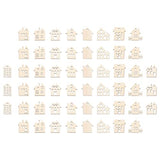 ABOOFAN Crafts Woodsy Decor Unfinished Wood Cutouts House Shaped Wooden Discs Slices Embellishments Party Decorations for Holiday Crafts DIY Projects ABOOFAN