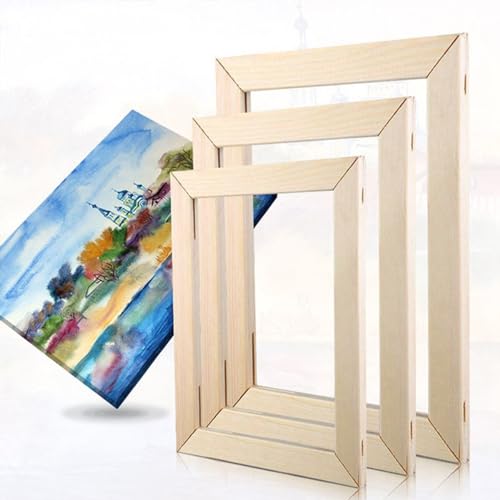 jweemax Wood Picture Frame, Wooden Photo Frame Kit for Oil Painting, Wall Hanging, Mounting, Displaying, 50x70cm jweemax
