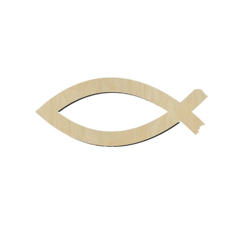 Jesus Fish Wood Craft Unfinished Wooden Cutout Art DIY Wood Signs Inspirational Wall Plaque Rustic Wooden Wall Art Decor for Women Office Bathroom Arupkeer