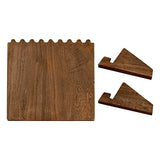 Ikee Design Set of 2 Wood Necklace Jewelry Display Stand for 8 Necklaces, Necklace Display Holder, Wood Plank Necklace Display Stand, Brown Color Ikee Design