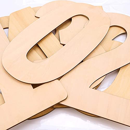 SAVITA 12 Inch Blank Wooden Number Unfinished Wood Slices Sign Board for DIY Craft Projects Home Sign Wall Birthday Wedding Party Decoration (2)