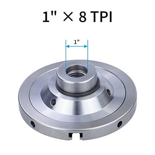 DEEFIINE 6 Inch Wood Lathe Chuck Set 1" x 8 tpi, Self Centering 4 Jaw Wood Turning Chuck - WoodArtSupply