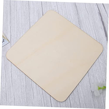 NOLITOY 5pcs Pieces Wood Pieces Plywood Sheet DIY Crafts Unfinished Wooden Piece DIY Wood Piece Square Wood Slice Wood Chips Decorate Bamboo Square NOLITOY