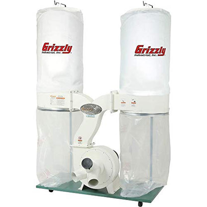 Grizzly Industrial G1030Z2P - 3 HP Dust Collector with Aluminum Impeller - WoodArtSupply