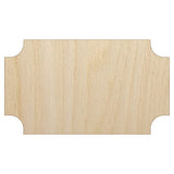 Movie Theater Raffle Ticket Solid Unfinished Wood Shape Piece Cutout for DIY Craft Projects - 1/8 Inch Thick - 6.25 Inch Size Sniggle Sloth