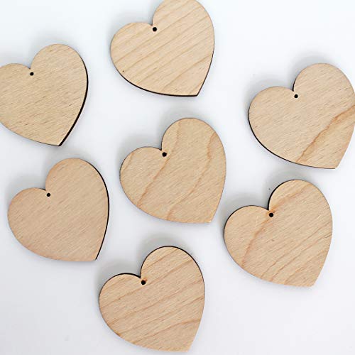 ALL SIZES BULK (12pc to 100pc) Unfinished Wood Laser Cutout Solid Heart Dangle Earring Jewelry Blanks Shape Crafts Made in Texas Texan Wood Crafts