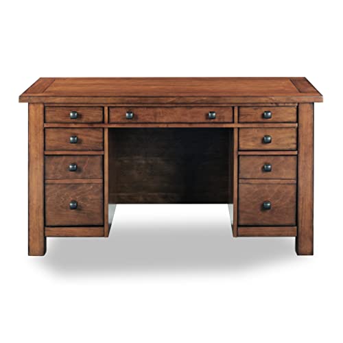Tahoe Aged Maple Executive Pedestal Desk by Home Styles, 5412-18 homestyles