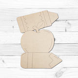 12" x 1/4" Wooden Crayon, Apple, & Pencil Back to School Shape, Unfinished Wood Craft, Paint-by-Line, Build-A-Cross Build-A-Cross