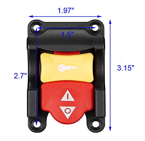 Belleone Table Saw Switch for Ryobi Craftsman, Safety Table Saw Power Switch for Ryobi Craftsman 10" Table Saw Parts, On/Off Switch, 125V/250V, - WoodArtSupply