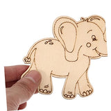 SEWACC 40pcs Paint Wooden Unfinished Embellishment Decoration Home Decor Wood Hanging Animal Shaped Confetti Slice Cutouts Accessories Shapes Forest SEWACC