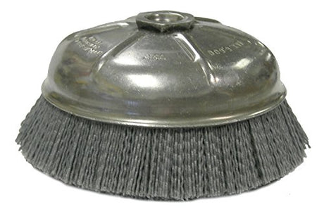 Weiler 14506 6" Nylox Cup Brush, 0.040"/80 Grit Crimped Nylon Fill, 5/8"-11 UNC Nut, Made in The USA Weiler