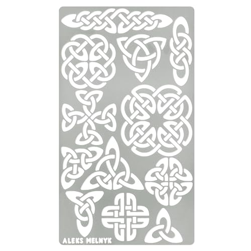 Aleks Melnyk #32 Metal Journal Stencil, Pyrography Celtic Patterns, Wicca Stencil, Celtic Knot Stencil, Viking Stencil, Wood Burning Template, Wood - WoodArtSupply