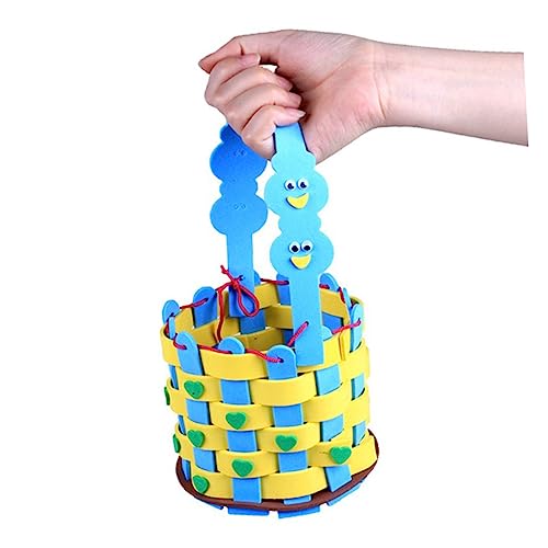 Cabilock 12 Sets Woven Basket DIY Material Kit basket weaving supplies DIY Bag weaving supplies Kids Crafts Candy Basket Weaving Kit basket making Cabilock