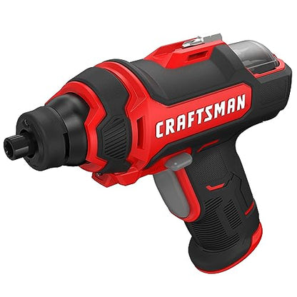 CRAFTSMAN 4V Cordless Screwdriver with Charger and Screwdriving Bits Included (CMHT6650C) - WoodArtSupply