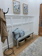 decorluxes Unfinished Farmhouse Bench Legs Dining Table, Coffee Table Rustic Turned Style Leg - Set of 4 - Dimensions: 2.16" x 14"- Easy to Paint (14 decorluxes